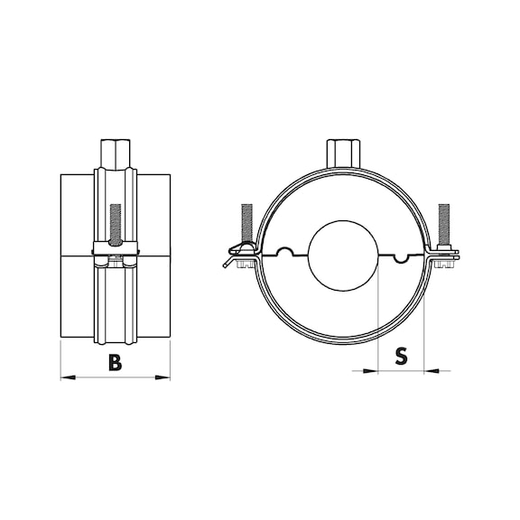 Collare per tubi di refrigerazione K Plus - COLLARE-REFRIG-(K-PLUS)-2-114MM