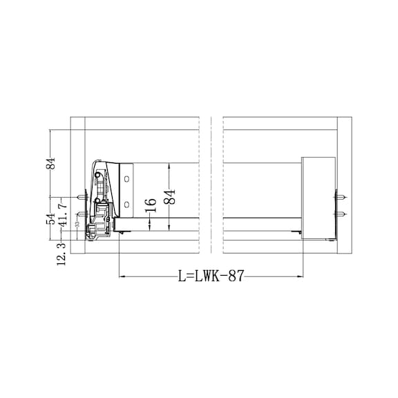 Profilé de cache pour tiroir Slidebox H135 - 2