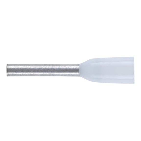 Wire end ferrule with plastic sleeve according to DIN 46228 Part 4 - WENDFER-DIN46228-CU-(J2N)-WHITE-0,5X8,0