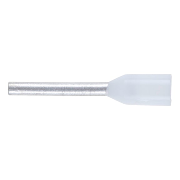 Wire end ferrule with plastic sleeve according to DIN 46228 Part 4 - WENDFER-DIN46228-CU-(J2N)-WHITE-0,5X10,0