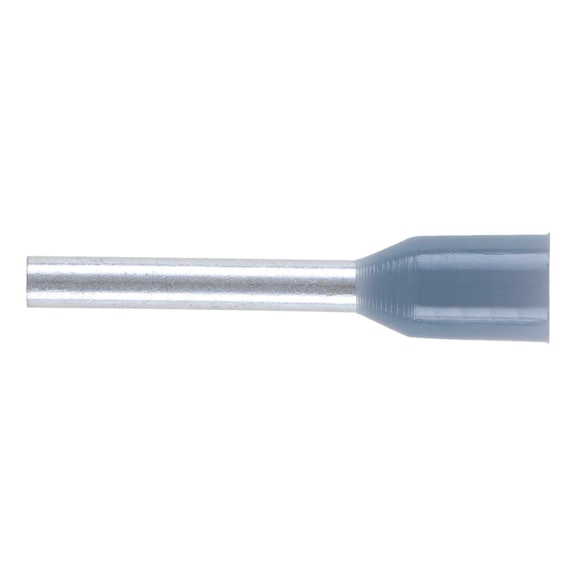 Wire end ferrule with plastic sleeve according to DIN 46228 Part 4 - WENDFER-DIN46228-CU-(J2N)-GREY-0,75X10,0
