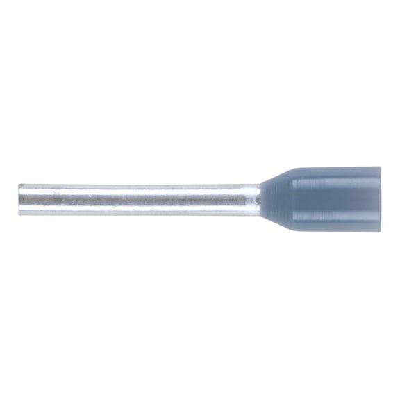 Wire end ferrule with plastic sleeve according to DIN 46228 Part 4 - WENDFER-DIN46228-CU-(J2N)-GREY-0,75X12,0