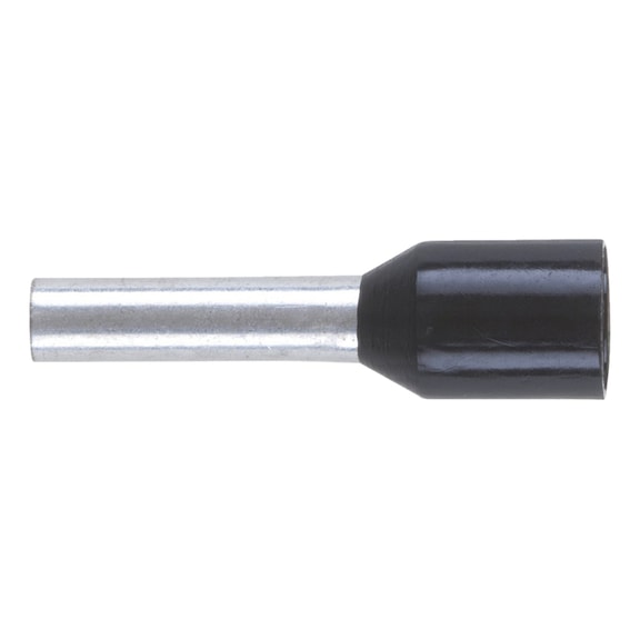 Wire end ferrule with plastic sleeve according to DIN 46228 Part 4 - WENDFER-DIN46228-CU-(J2N)-BLACK-1,5X8,0