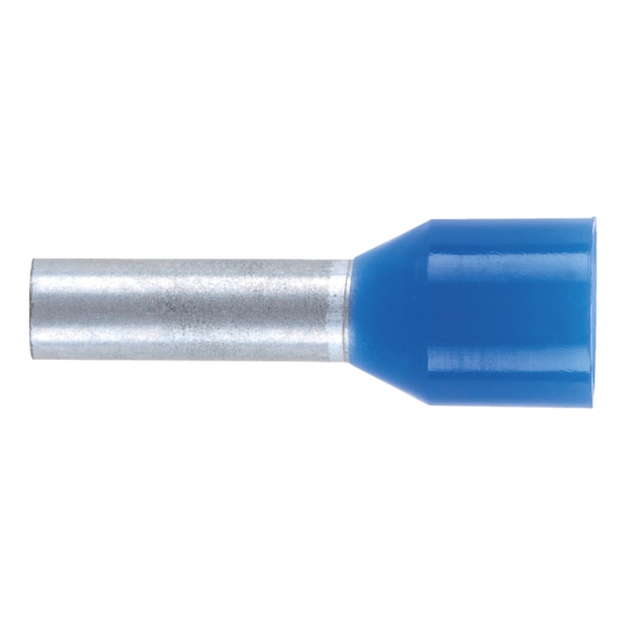 Wire end ferrule with plastic sleeve according to DIN 46228 Part 4 - WENDFER-DIN46228-CU-(J2N)-BLUE-2,5X8,0