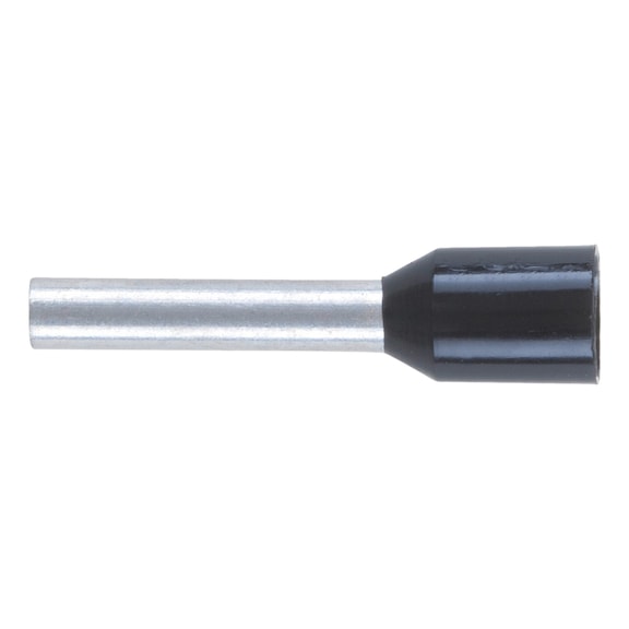 Wire end ferrule with plastic sleeve according to DIN 46228 Part 4 - WENDFER-DIN46228-CU-(J2N)-BLACK-1,5X10,0