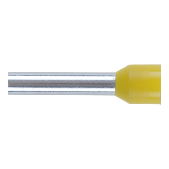 Wire end ferrule with plastic sleeve according to DIN 46228 Part 4 - WENDFER-DIN46228-CU-(J2N)-YEL-6,0X18,0