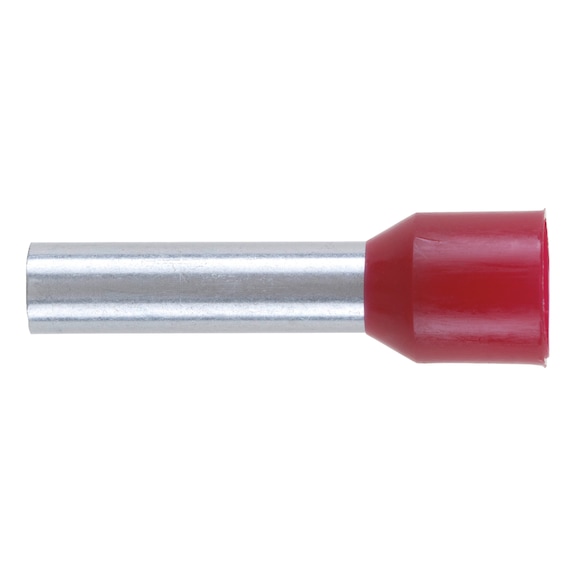 Wire end ferrule with plastic sleeve according to DIN 46228 Part 4 - WENDFRE-DIN46228-CU-(J2N)-RED-10,0X18,0