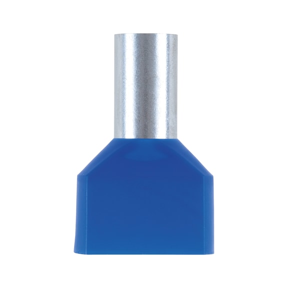 DUO wire end ferrule With plastic sleeve - WENDFER-DUO-CU-(J2N)-BLUE-16,0X14,0