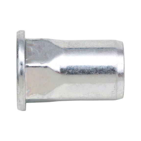 Rivet nut with flat head and partial hexagon shank - 1
