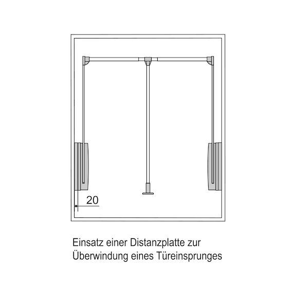 Spacer plate for clothes lift - 3