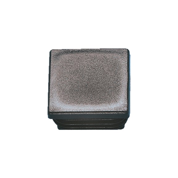 Plastic end cap, square - (SQUAR-PIP)-BLACK-25X25X3