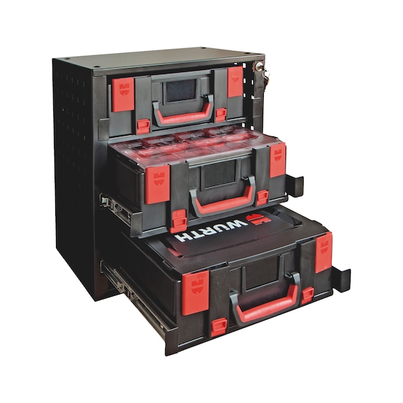 Kit d'armoire de rangement avec système de rangement ORSY 4.4.2 - ARMOIRE RANGEMENT 4.4.2+3 COFFRETS