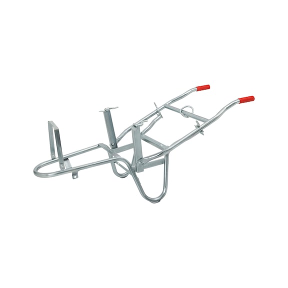 Frame with folding handles for modular wheelbarrow - 1