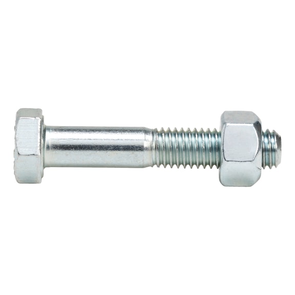 Hexagon head bolt With shank, structural bolting assembly, DIN EN 15048-1 - SCR-4014-8.8-NUT-7042-8-WS16-A2K-M10X100