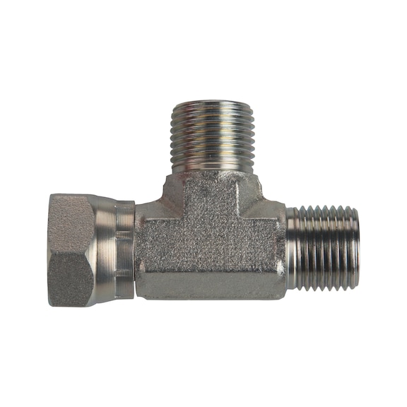 BSP T-nipple, male/male/swivel female