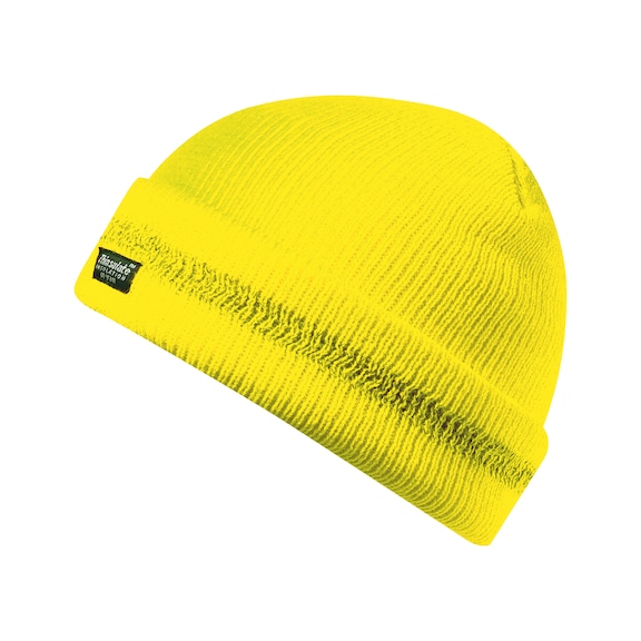 High-visibility protective knitted hat - KNITTED HAT YELLOW