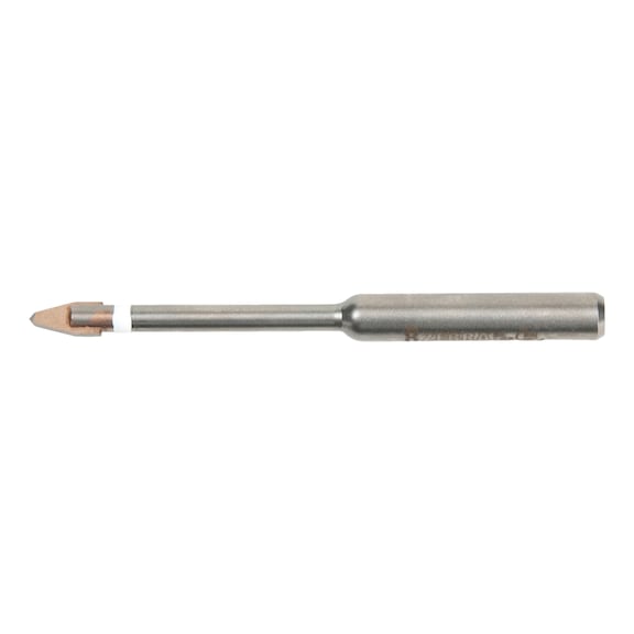 Porcelain stoneware drill bit with straight shank