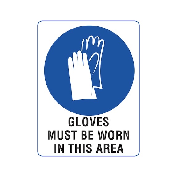 Mandatory sign - Glove Protection - 450X300MM