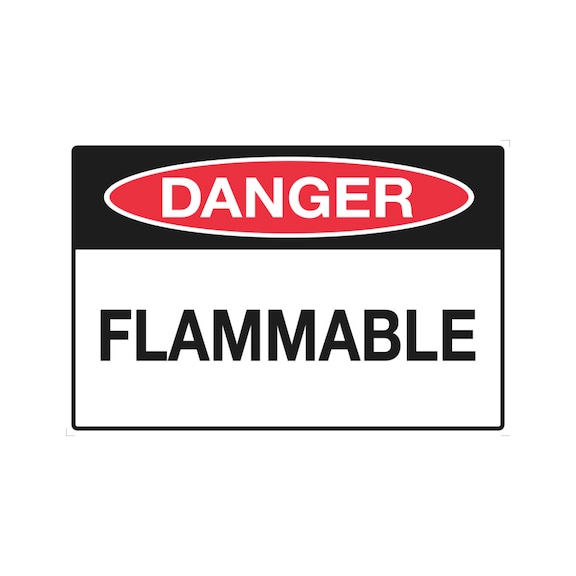 Warning Sign Danger - Flammable - 450X300MM