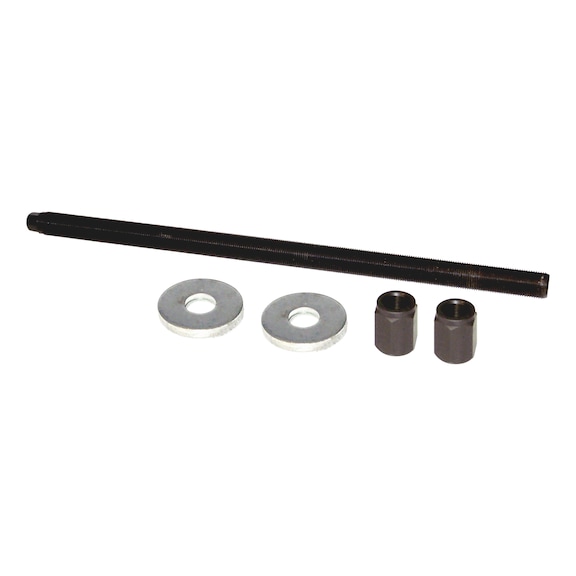 Feed shaft M20 for hydraulics including clamping nuts and washers Universal, 5 pieces