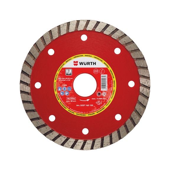 Closed construction site diamond cutting disc