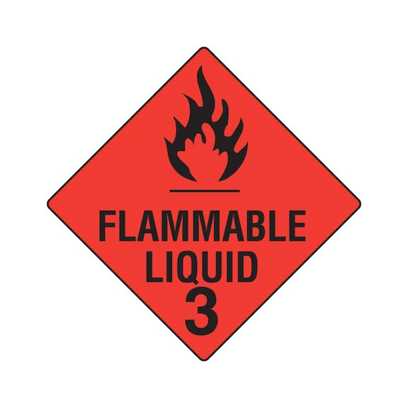 Danger: flammable liquid (text)