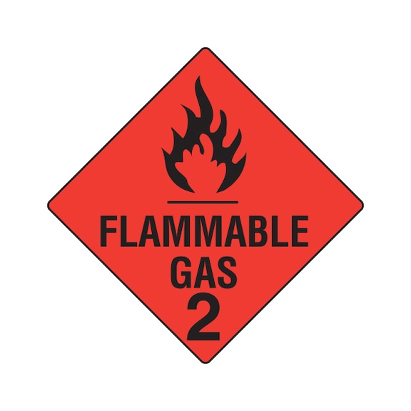 Danger: flammable gas (text)