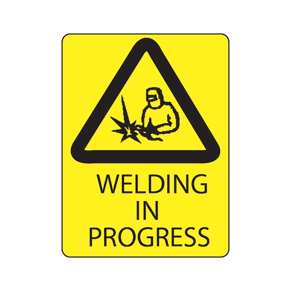 Workplace Safety Signage Welding in Progress