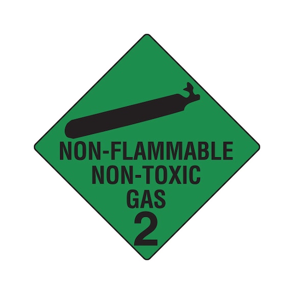 No flammable gas/no toxic gas (text)