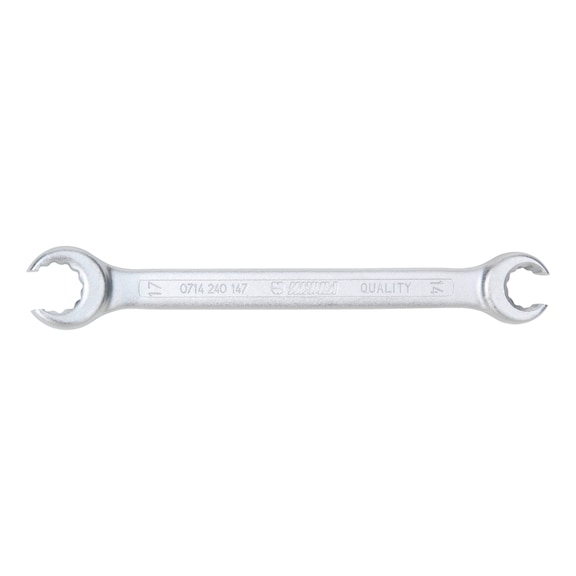 Double open end ring wrench, bi-hex - 1