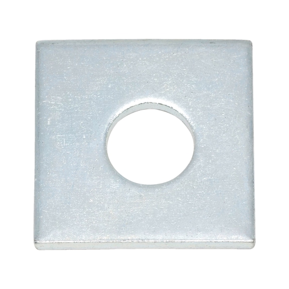 Rondella quadrata DIN 436, acciaio zincato, passivato bianco (A2K) - 1