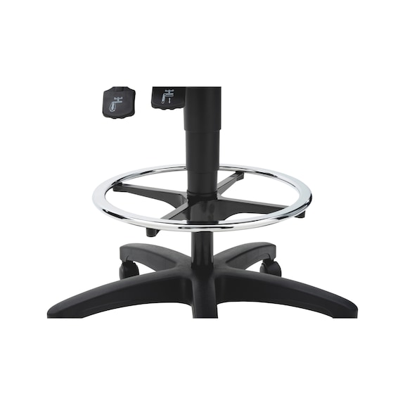 Swivel work chair BASIC with seat-stop castors - 2