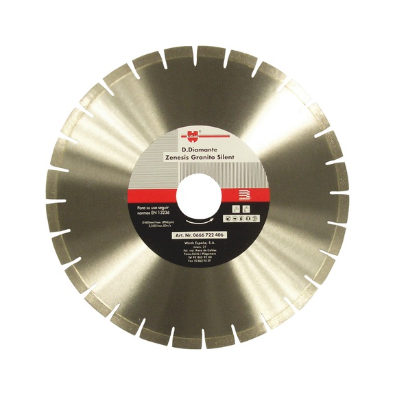 Diamond wet cutting disc ZENESIS