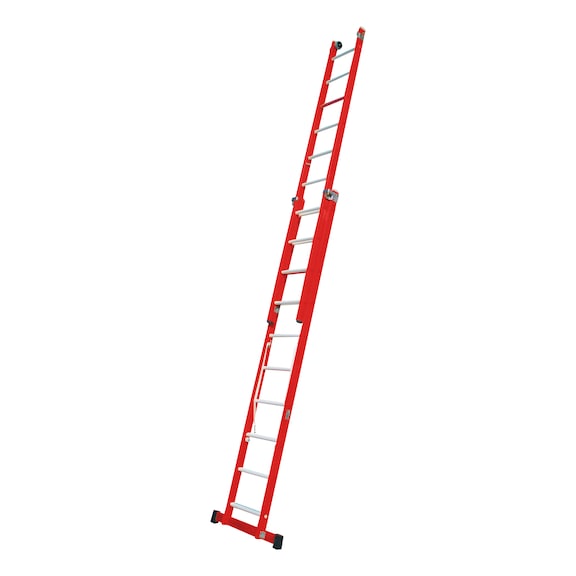 Fibreglass combi standing ladder - STANDLDR-2PCS-FBRGLS-H6,08M-2X12RUNGS