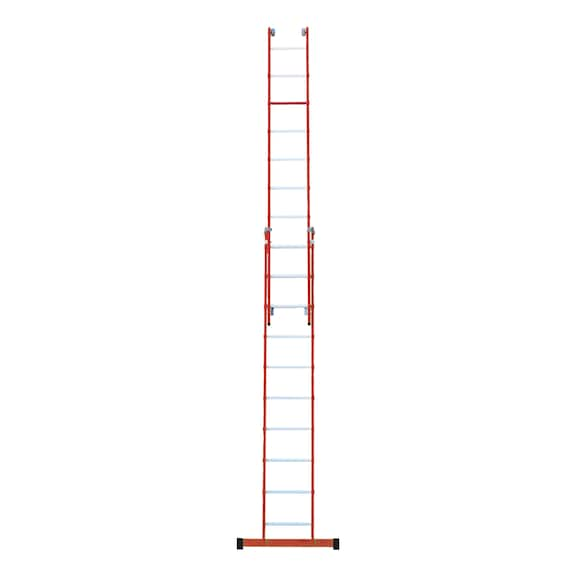 Manual extendible fibreglass ladder - EXTLDR-2PCS-FBRGLS-TRAV-2X12RUNGS