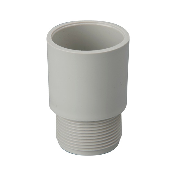 Racor roscado para tubo rígido PVC 4321 - RACOR-ROSCADO-PVC-GRIS-IP40-M20