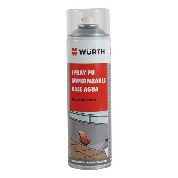 Spray PU impermeable base agua - IMPERMEABILIZANTE-B-AGUA-PU-TRANSP-500ML
