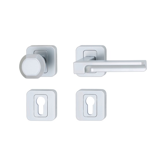 ZD 36 door handle, escutcheon fitting - DH-ZD36-CH-ROS-CK-L-(CR)-MATT