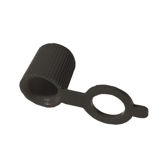 Grease nipple caps GPN 980 B Polyethylene (PE-LLD), with tab - PROTCAP-GPN980/0203-B-BLACK