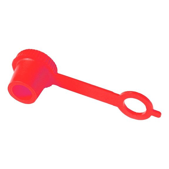 Grease nipple caps GPN 985 B Polyethylene (PE-LLD), with tab - PROTCAP-GPN985/0201-B-RED