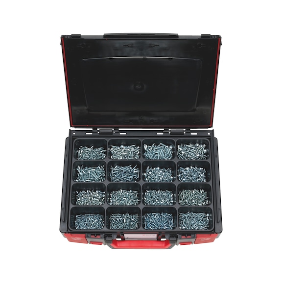 Tapping screws, countersunk head assortment