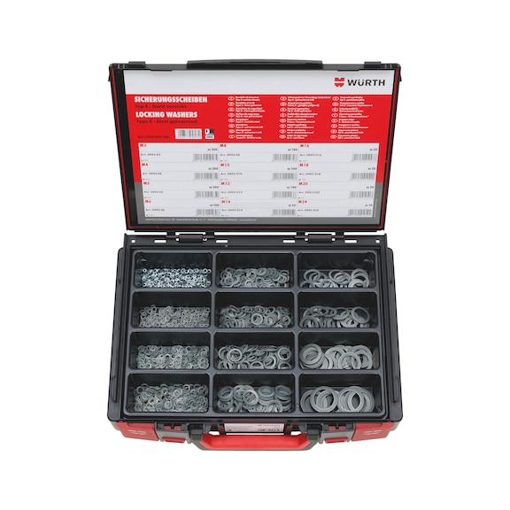 Type S lock washer assortment 1,220 pieces in system case 4.4.1. - LOKWSH-S-SYSKO-(A2K)-1220PCS