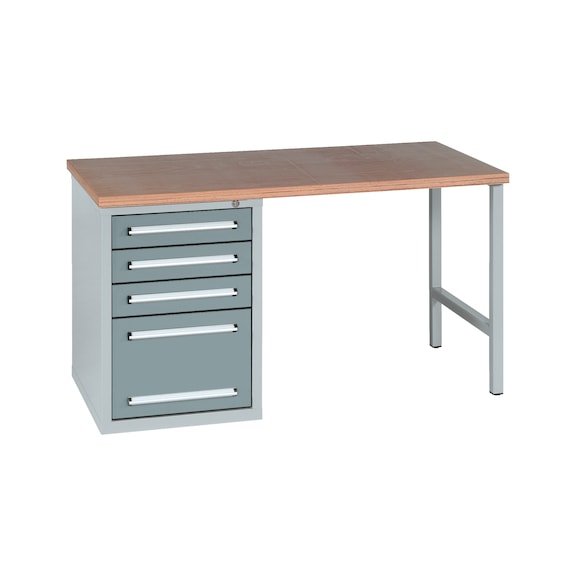 Pracovný stôl PRO WUS 1 - PRAC.DOSKA -STA-PRO-WUS1/4-1500-RAL7042