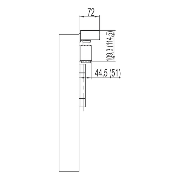 Elektromagnetisch openhoudsysteem Met deurdranger met geleiderail GTS 630 en ingebouwde rookmelder met voeding - 6