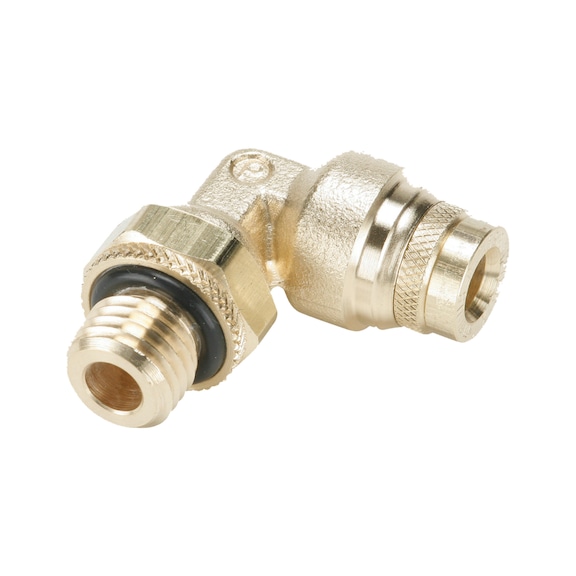 Angle connector metric pipe with external thread - 1