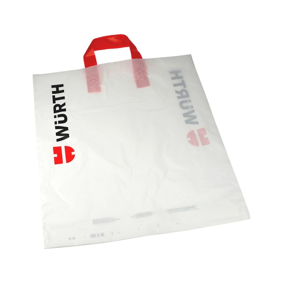 Bolsa de plástico con nuevo logotipo, blanco