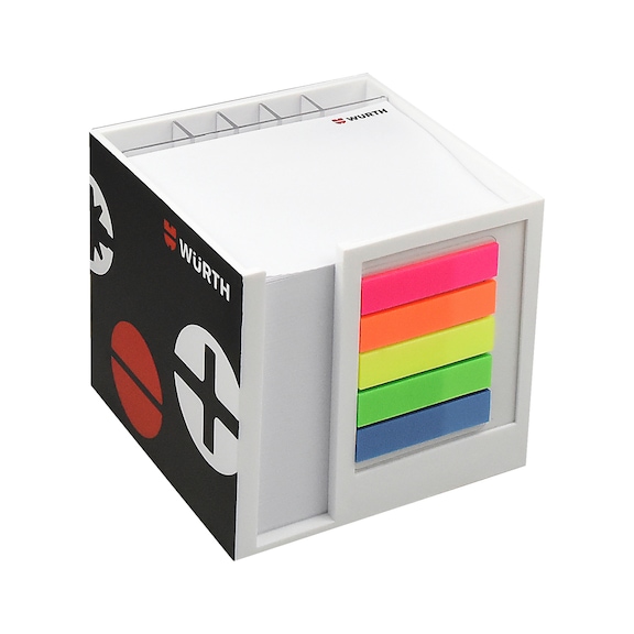 Note block with neon stripes - PAPER-BOX-WITH-NEONSTRIPES