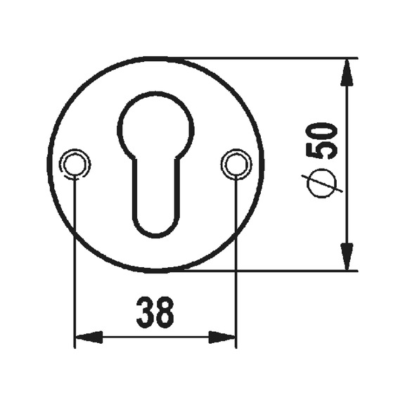 A 205 door handle - DH-A2-A205-CLICKFIX-ROS-CK-MATT