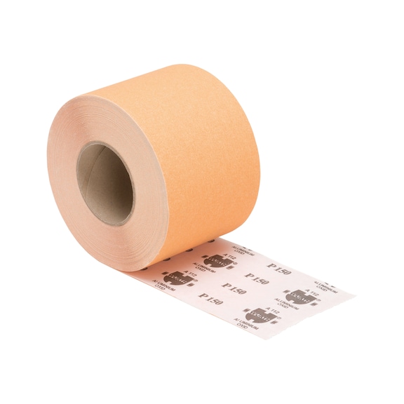 Suchý brusný papír v roli na dřevo, oranžový Oxid hlinitý (korund)