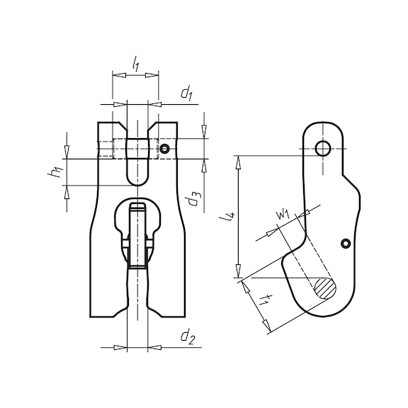 Griffe de raccourcissement GK 8 avec sécurité QC 8 - 2